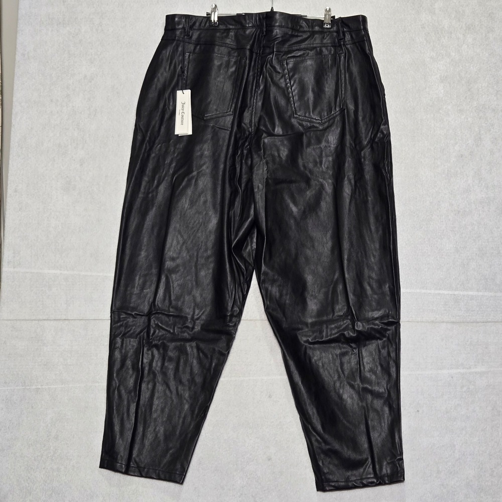 Juicy Couture Womens Faux Leather Pants Black JC299B RRLP Plus Size 18W NWT - Picture 6 of 8